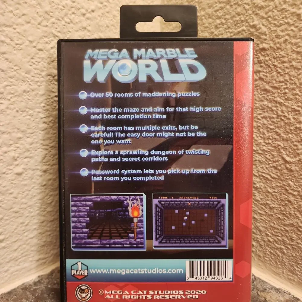 Game - Mega Marble World (NEW) - Genesis - Mega Cat Studios